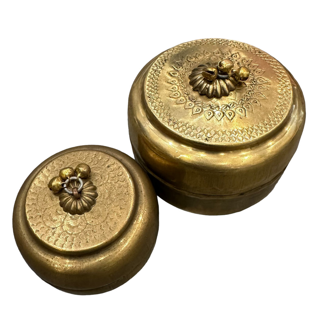 Indian Brass Box with Lid