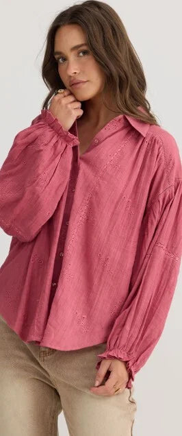 Anastasia Blouse - Hot Pink