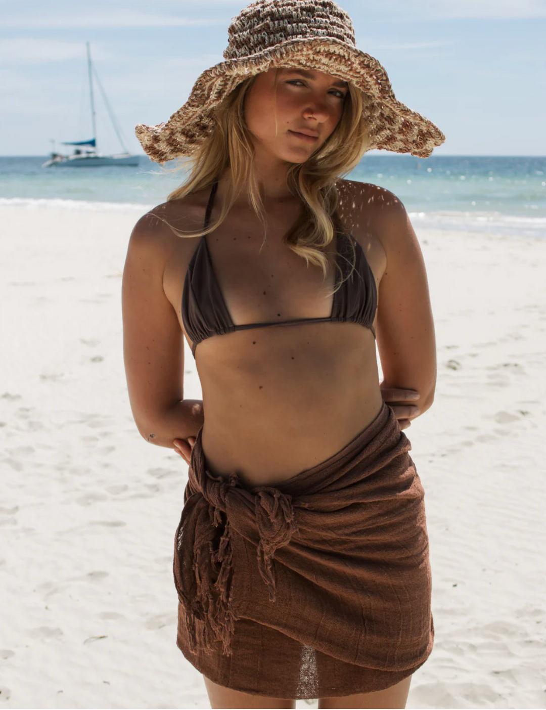 Janis Wide Brim Hat // Tully Check