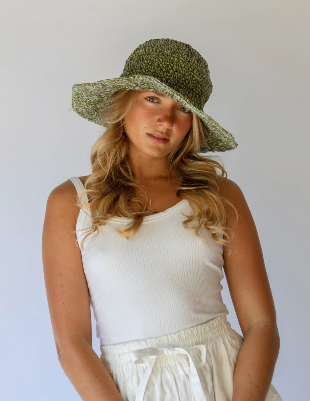 Polly Short Brim Hat // Aloe