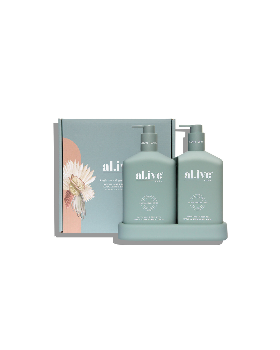 Wash & Lotion Duo + Tray - Kaffir Lime & Green Tea
