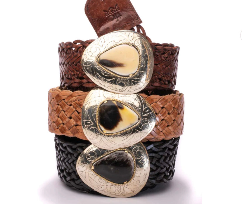 Marrakesh Wide Belt Teardrop Bone
