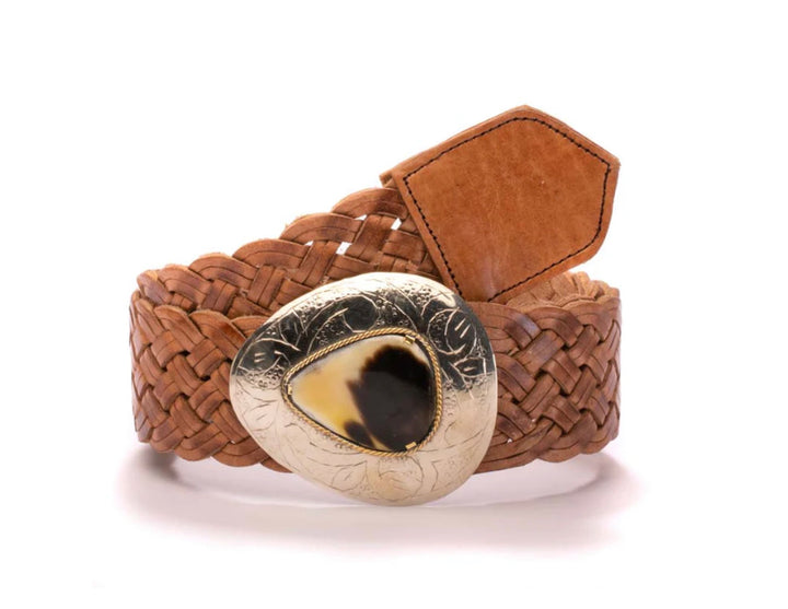 Marrakesh Wide Belt Teardrop Bone