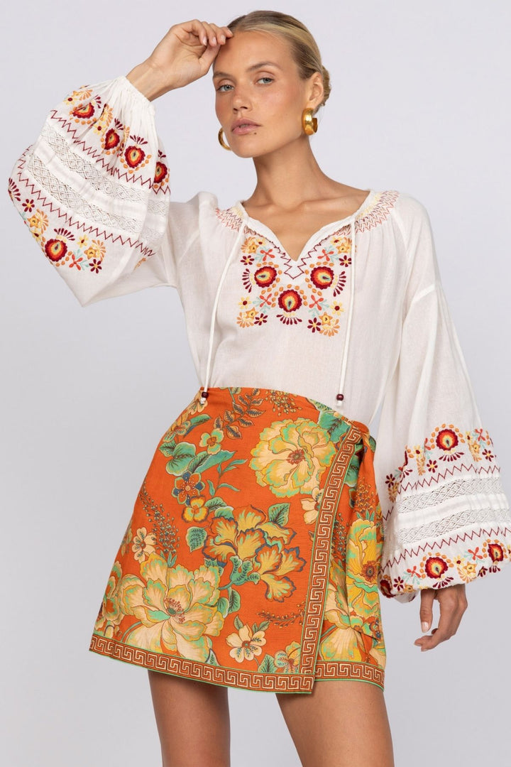 Barefoot Mini Skirt - Tango