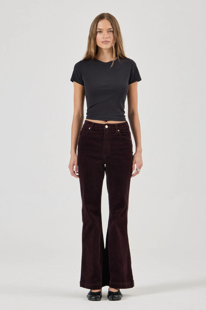 Eastcoast Flare Jean ~ Dark Cherry Cord