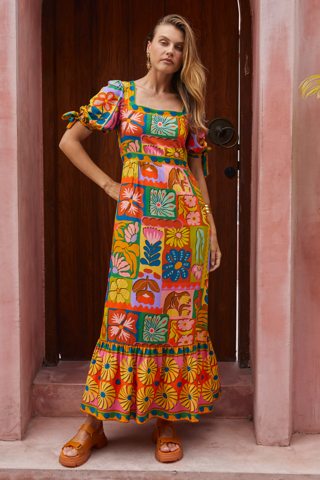 Tarot Midi Dress - Rainbow