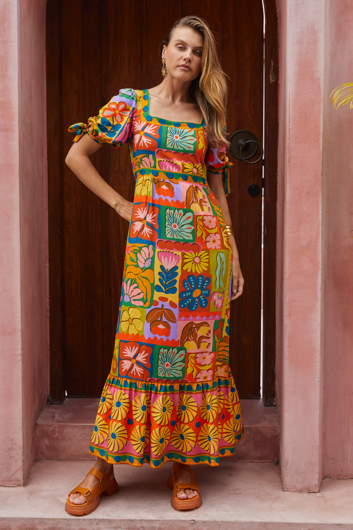 Tarot Midi Dress - Rainbow