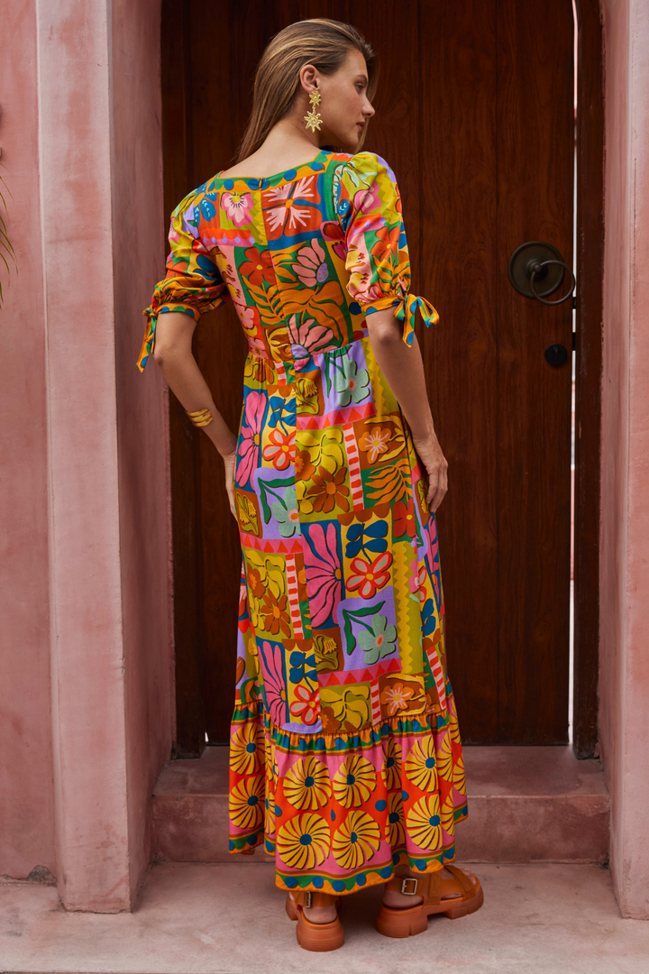 Tarot Midi Dress - Rainbow