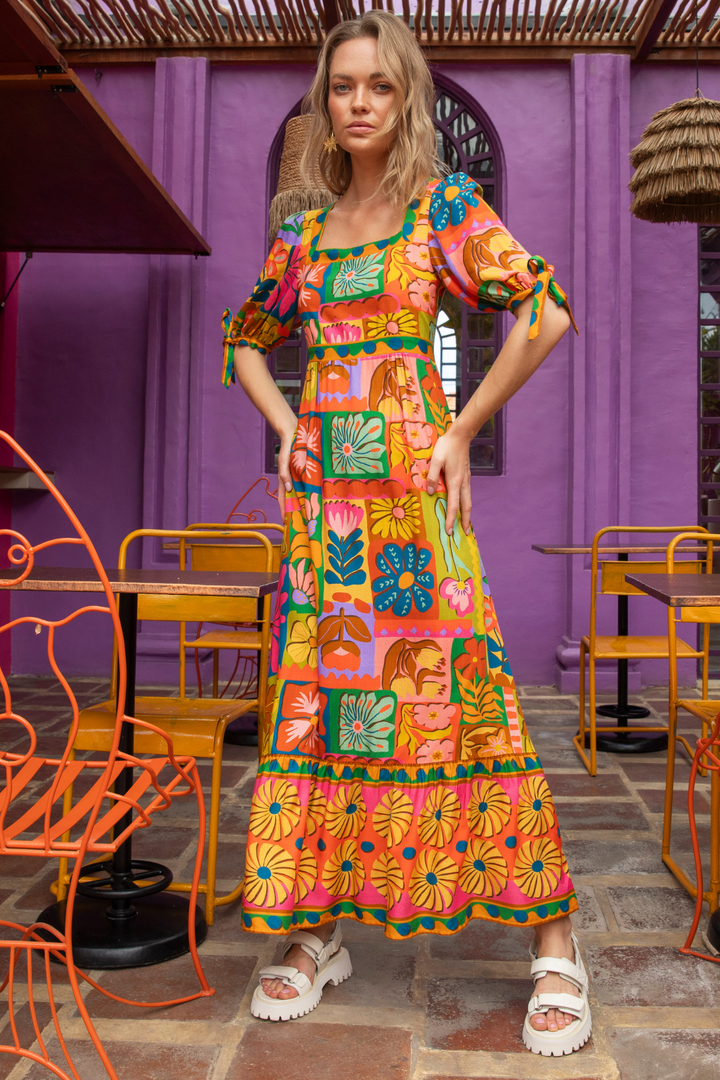 Tarot Midi Dress - Rainbow