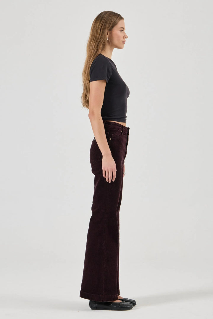 Eastcoast Flare Jean ~ Dark Cherry Cord