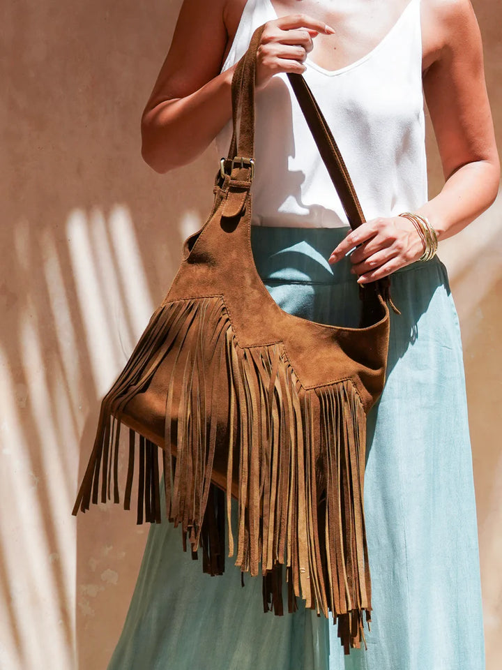 Nomada Fringe Purse Cacao