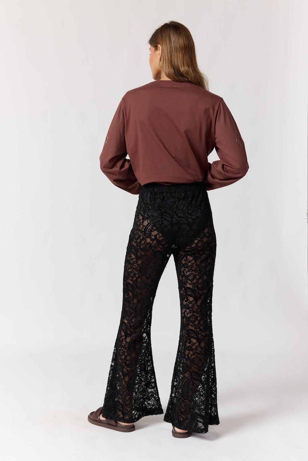 Queen of Hearts Long Sleeve Tee ~ Walnut