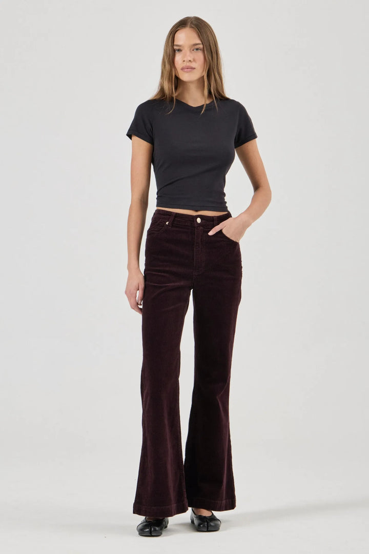 Eastcoast Flare Jean ~ Dark Cherry Cord