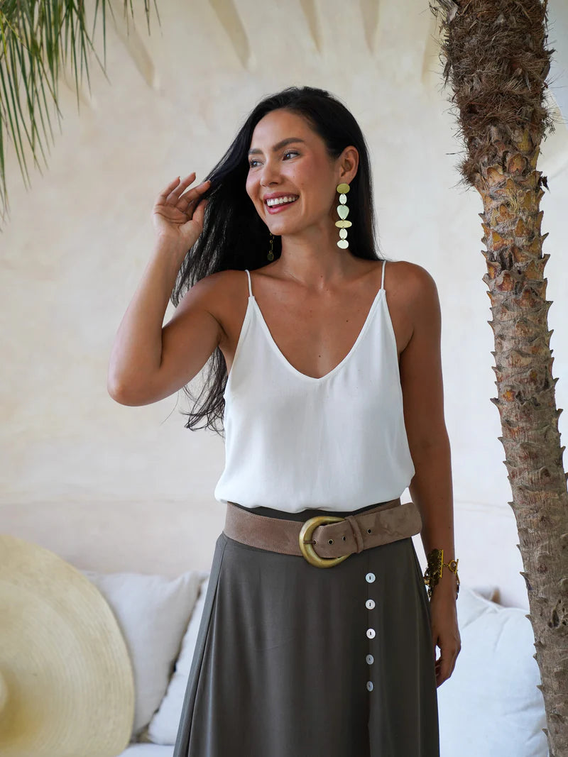 The Classic Suede Belt | Taupe
