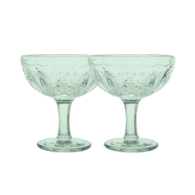Load image into Gallery viewer, Margarita Glass Set of 2 ~ Peppermint