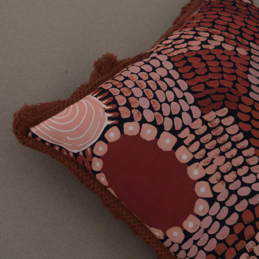 Miimi & Jiinda Collab Fringed Cushion ~ Large
