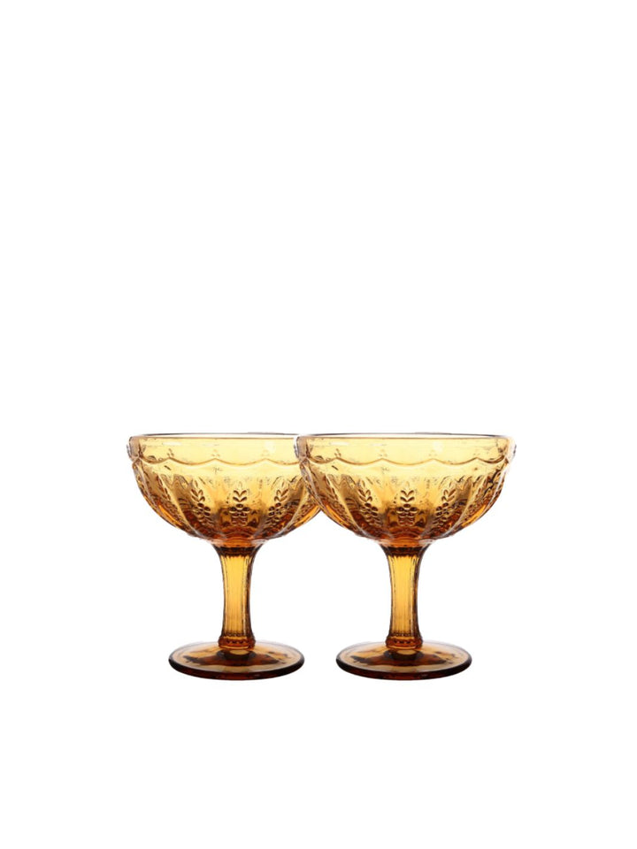 Margarita Glass Set of 2 ~ Amber