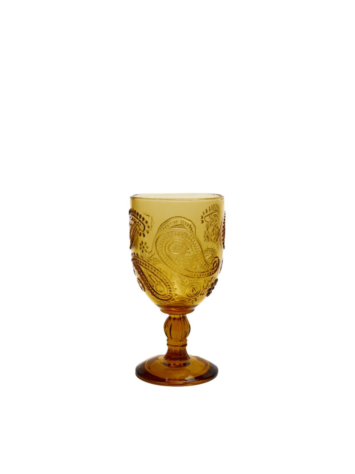 Goblet Glass Set of 2 - Amber