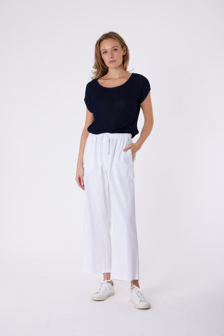 Isla Linen Pants - White