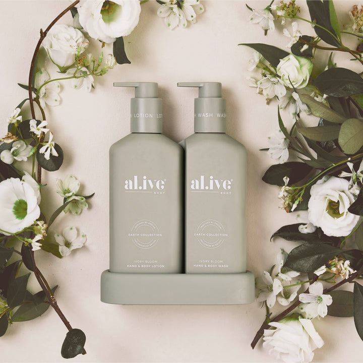 Compact Bathroom Duo Wash & Lotion | Ivory Bloom