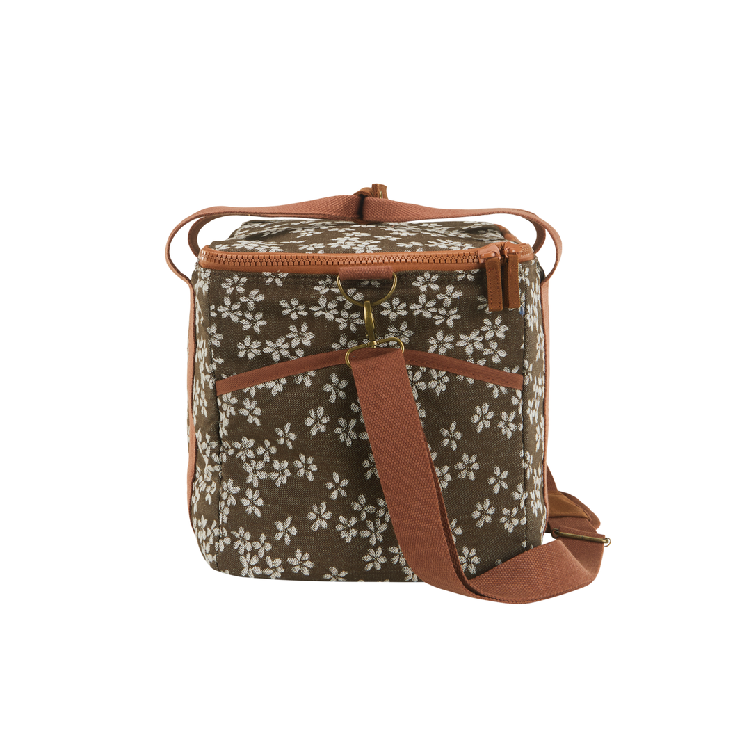 Daisy Denim Large Cooler Bag - Cinnamon