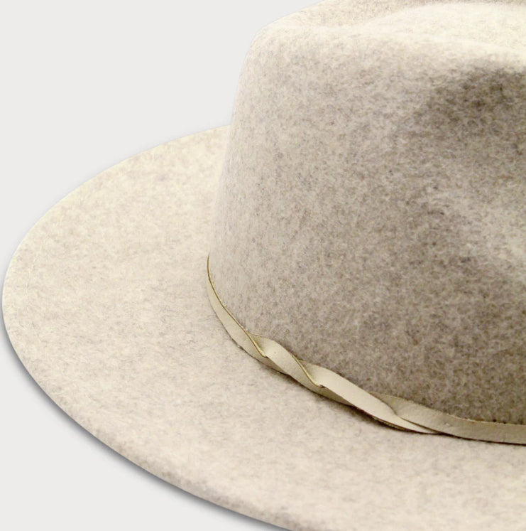 Kleio Wool Fedora in Pebble Grey