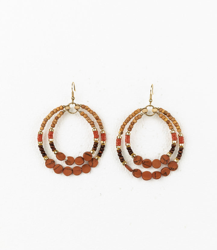 Rosetta Earrings - Rust