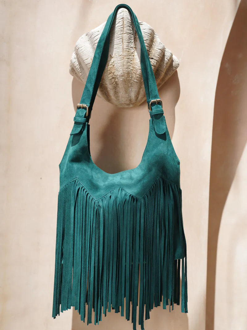 Nomada Fringe Purse Teal