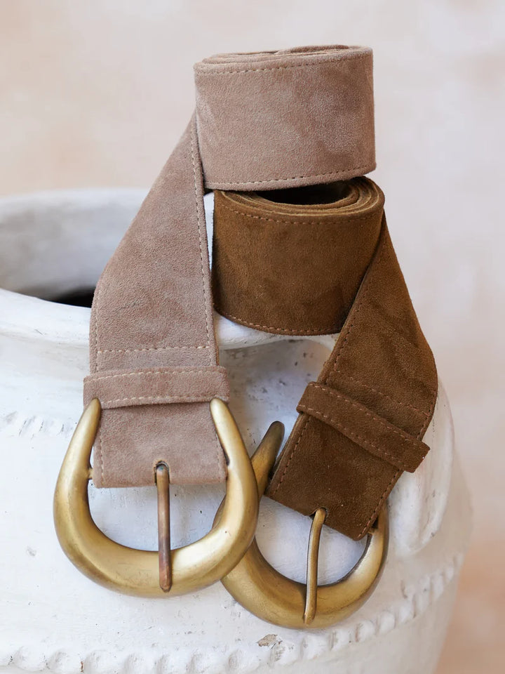 The Classic Suede Belt | Cacao