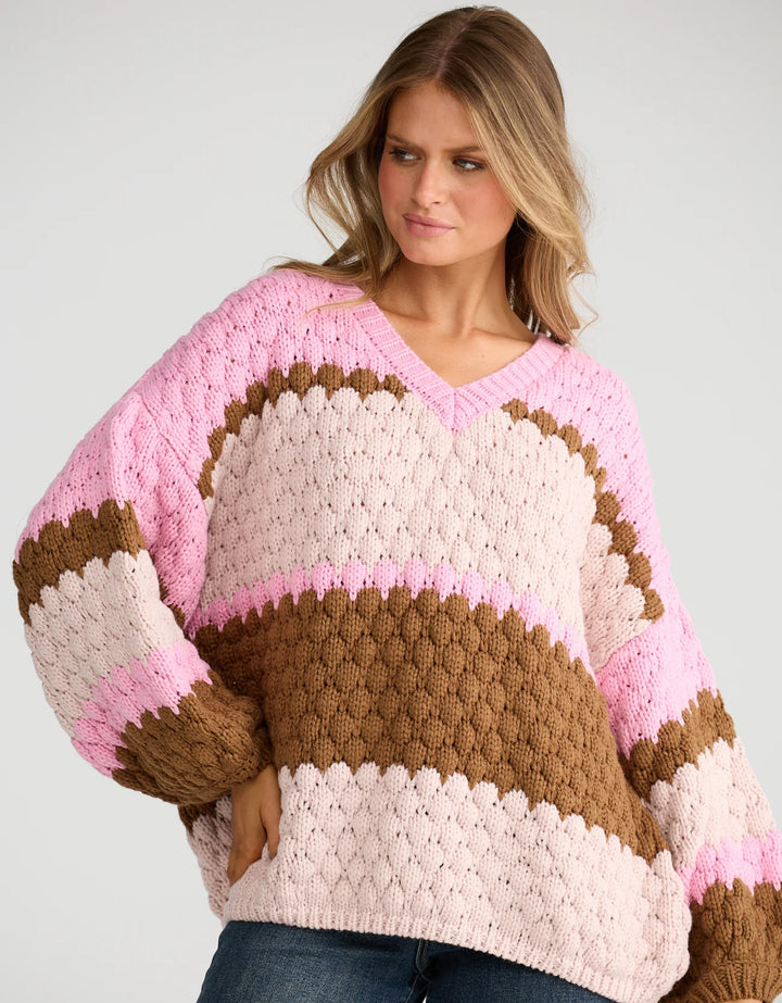 Airlie Knit | Pink Multi Stripe