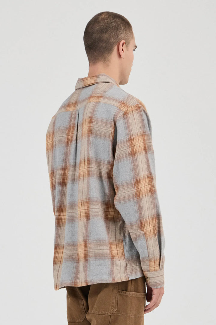 Campus Check Long Sleeve Shirt Dove Grey