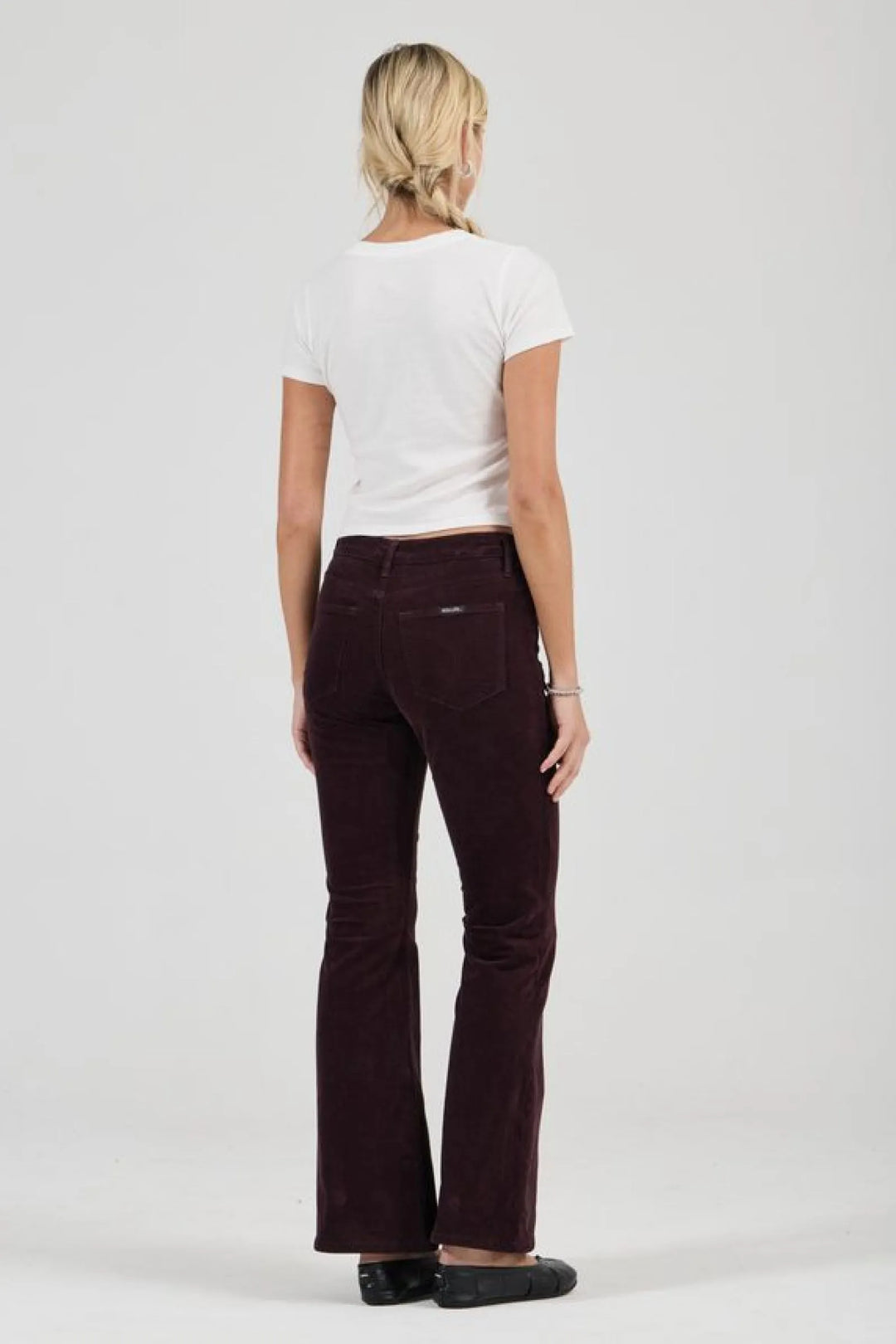 Downtown Flare Jean - Velvet Dark Cherry