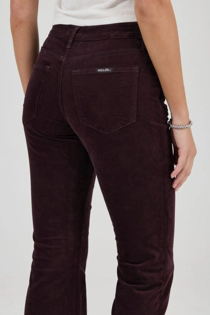 Downtown Flare Jean - Velvet Dark Cherry