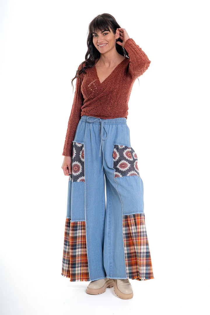 Flare Patchwork Jeans