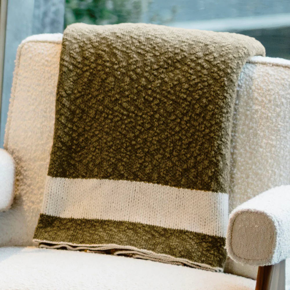 Zen Throw - Olive | White