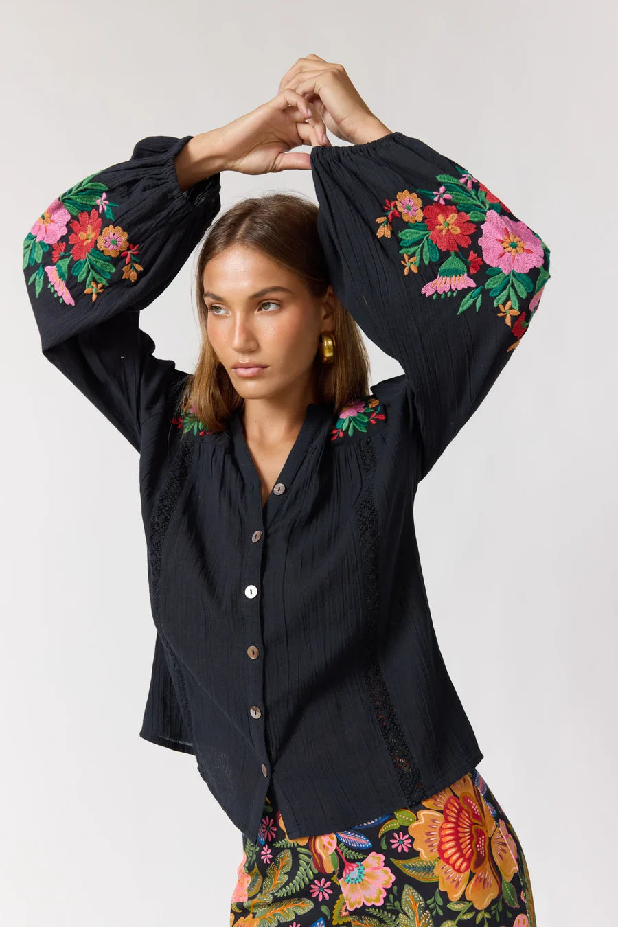Clover Blouse in Noche - PRE ORDER