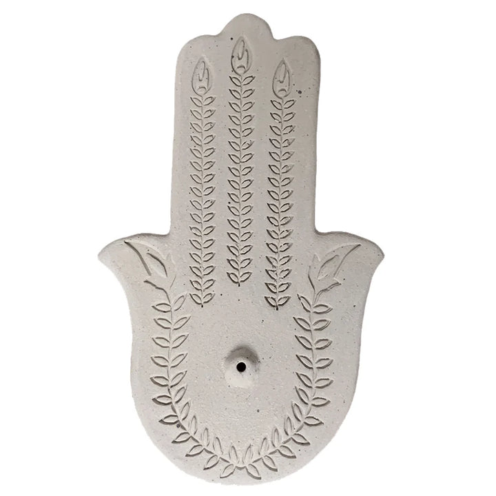 Hamsa Ceramic Palm  Incense Holder
