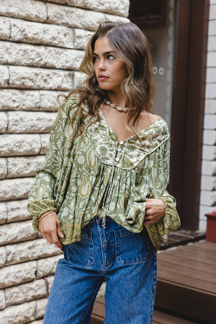 Maya Blouse - Moss