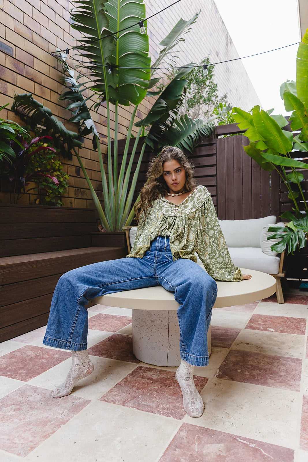 Maya Blouse - Moss