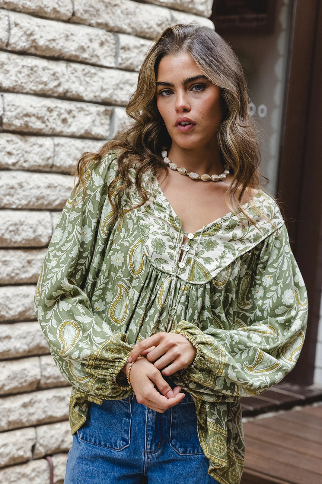 Maya Blouse - Moss
