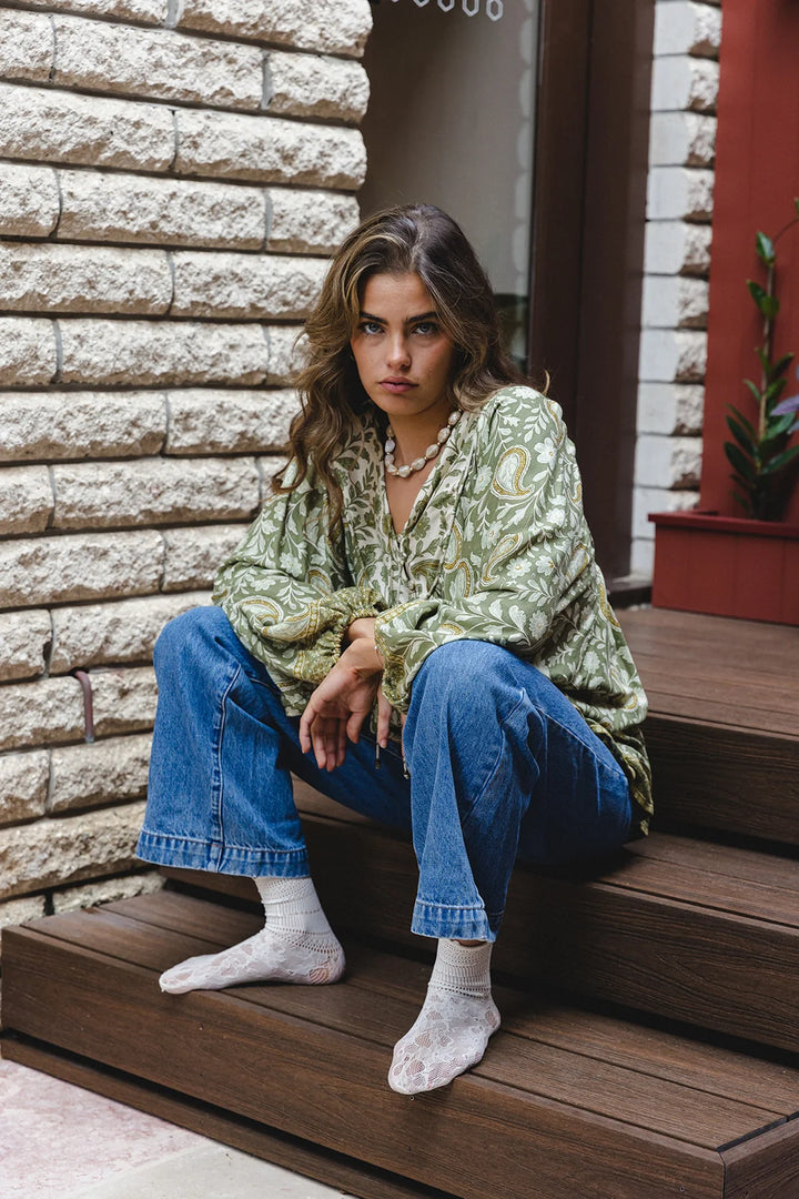 Maya Blouse - Moss