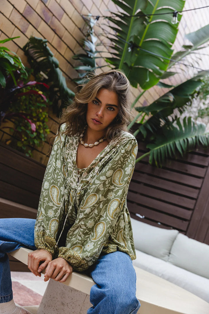 Maya Blouse - Moss