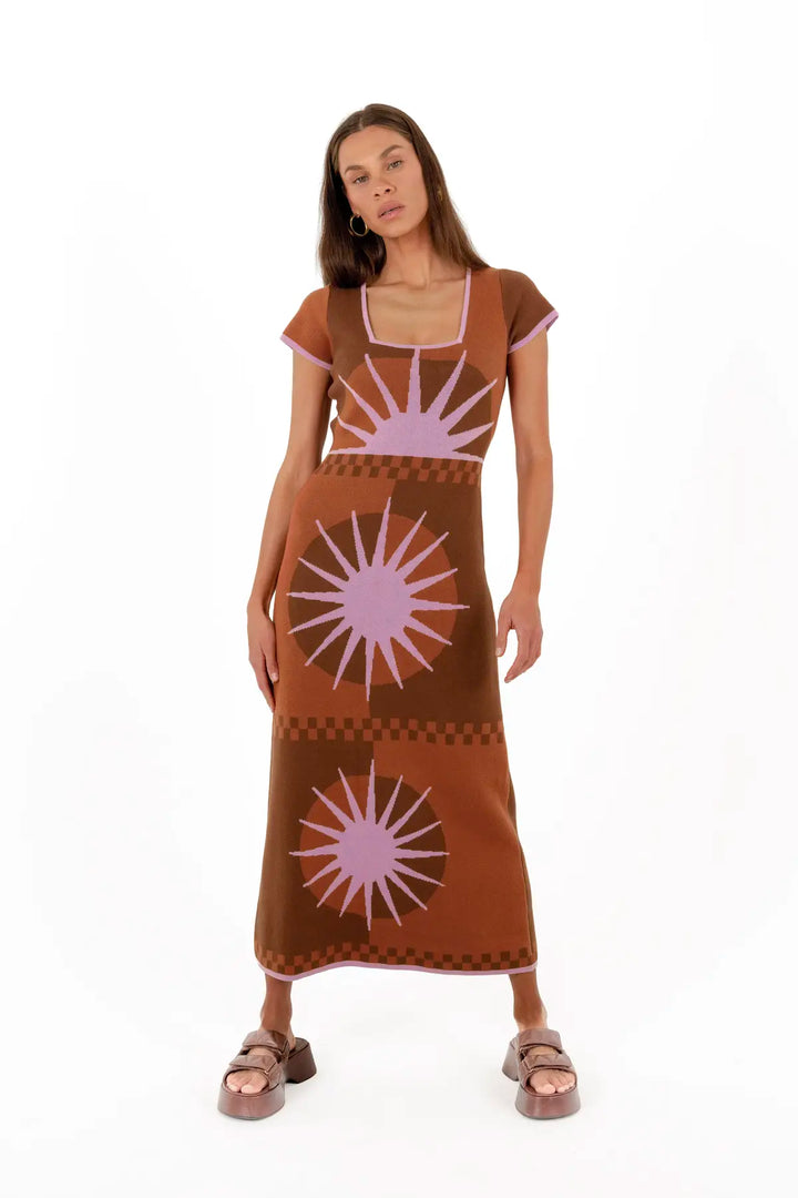 Charlie Midi Dress - Cocoa