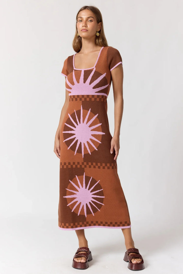 Charlie Midi Dress - Cocoa