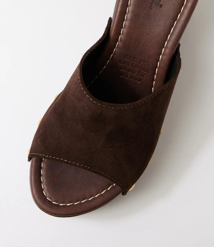 Jaida Dark Brown Suede Sandals