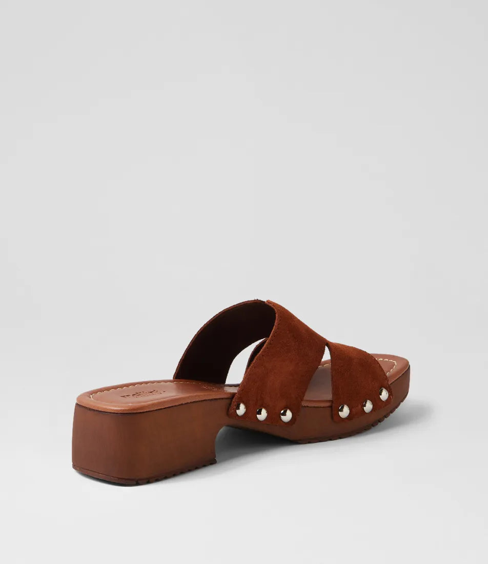Cranberri Brown Suede Sandals
