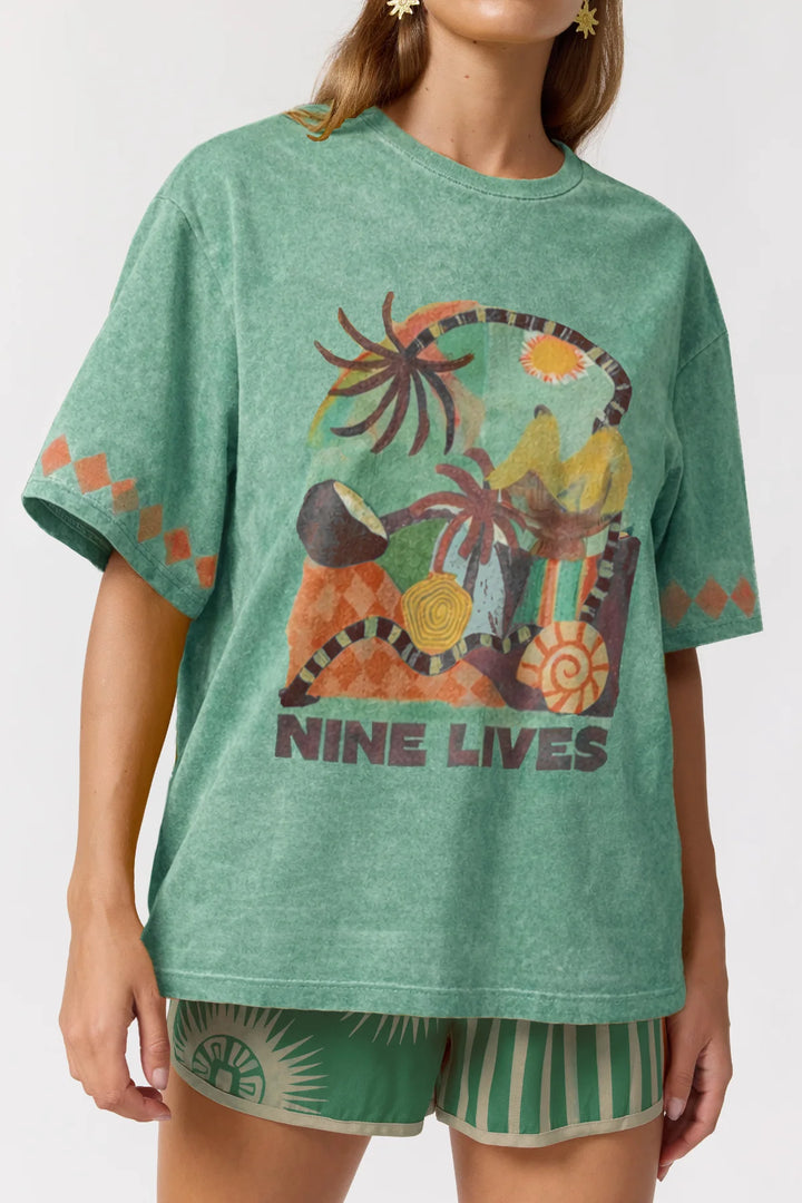 Silver Sun Tee in Nautical