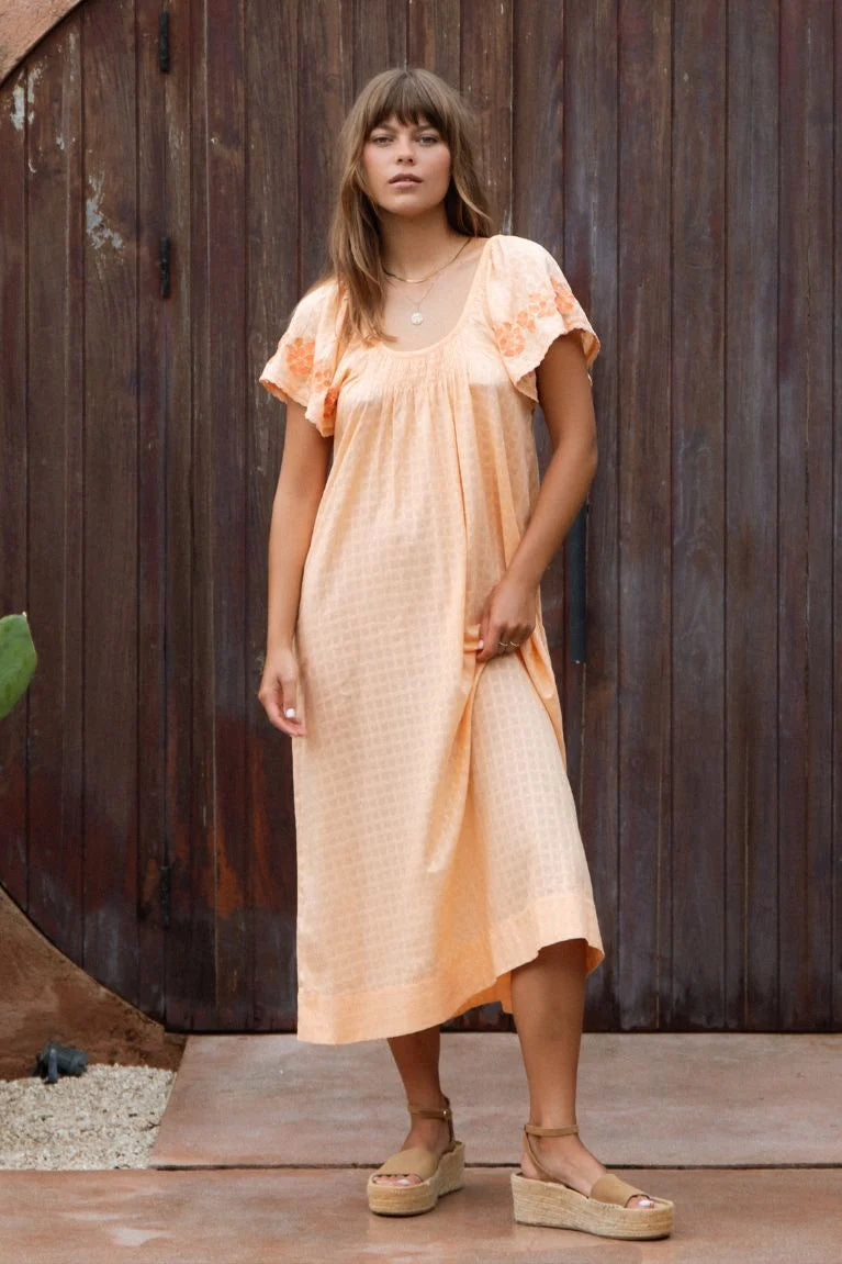 Betty Embroidered Midi Dress