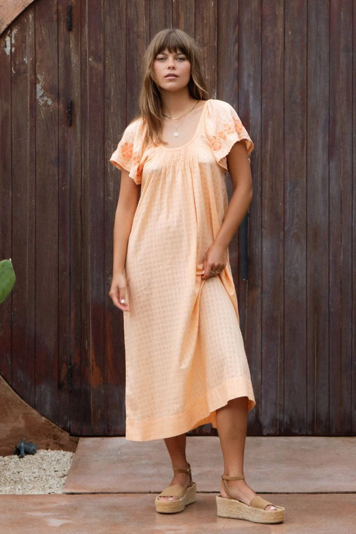 Betty Embroidered Midi Dress