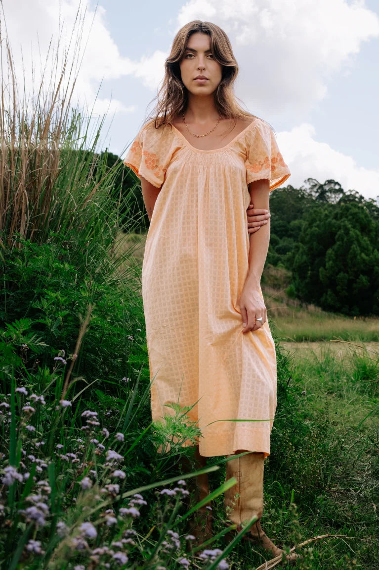 Betty Embroidered Midi Dress